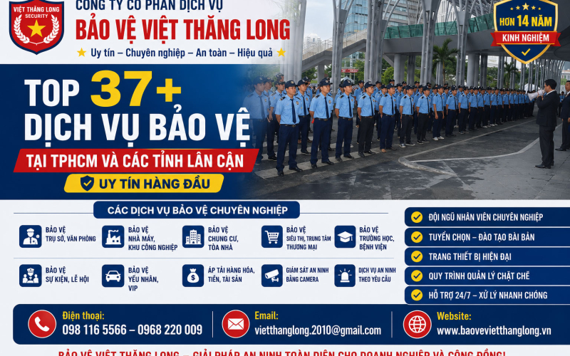 Top 37+ dịch vụ bảo vệ tại TPHCM và các tỉnh lân cận uy tín